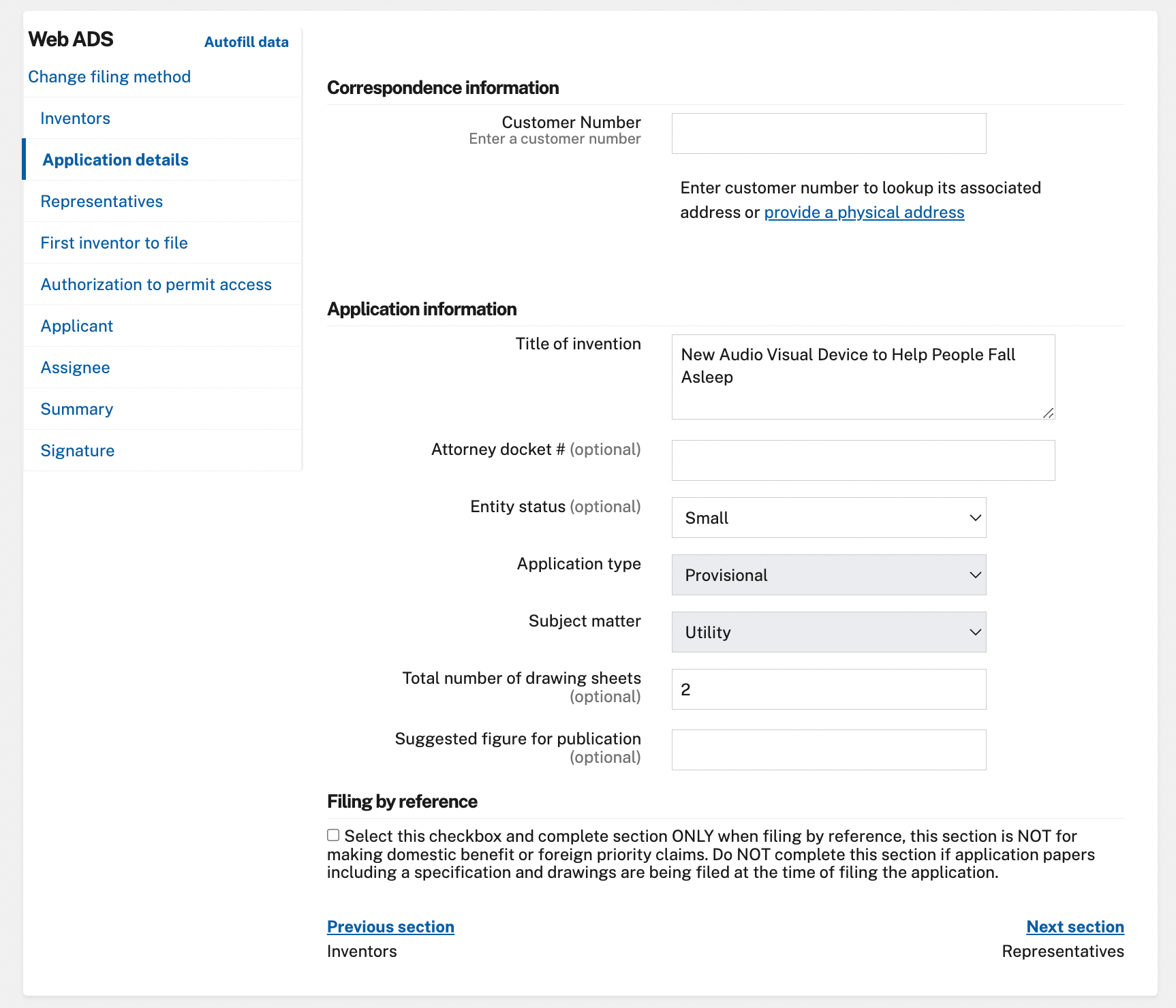 Patent Dropdown Instructions