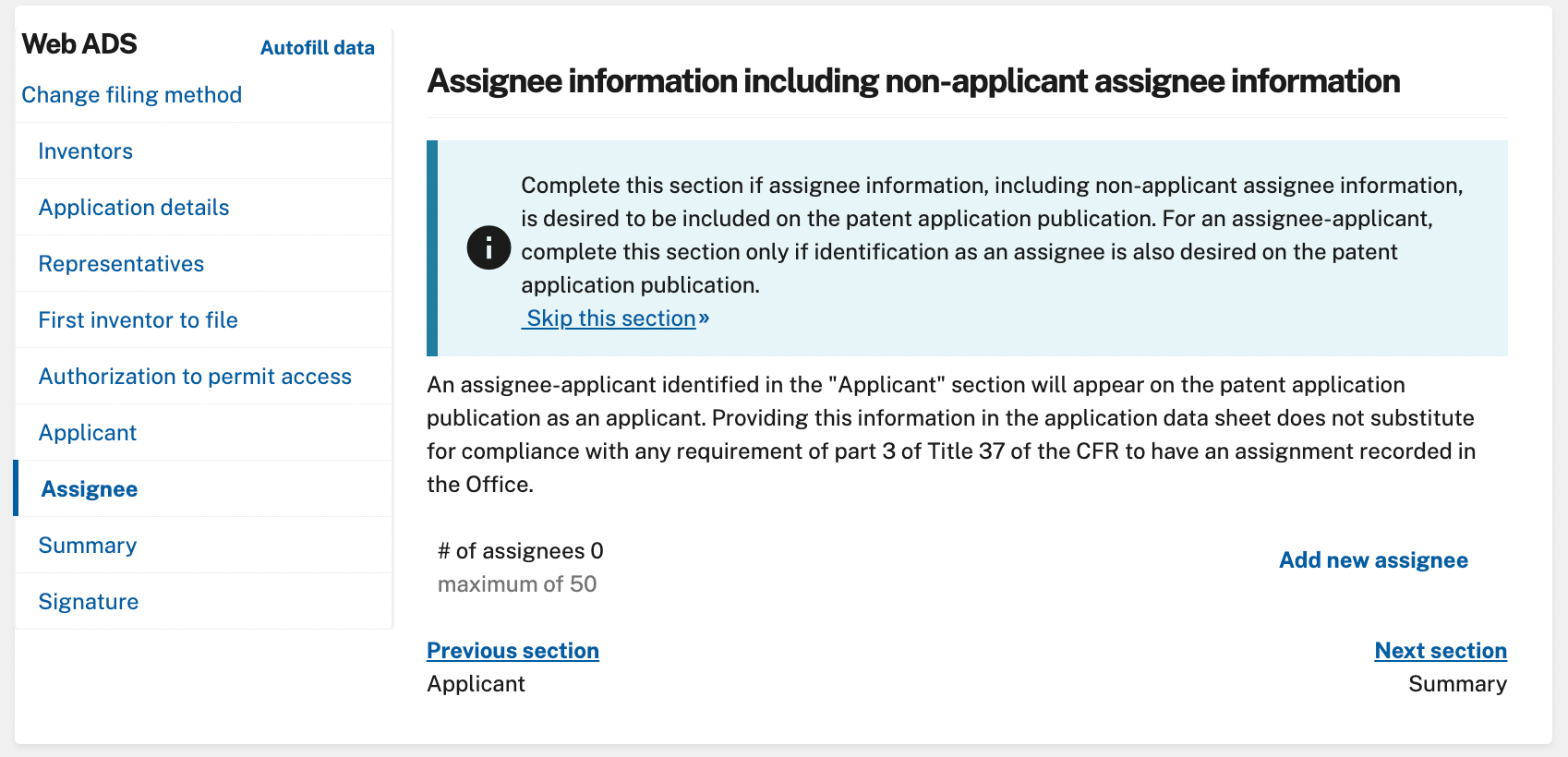 Patent Dropdown Instructions