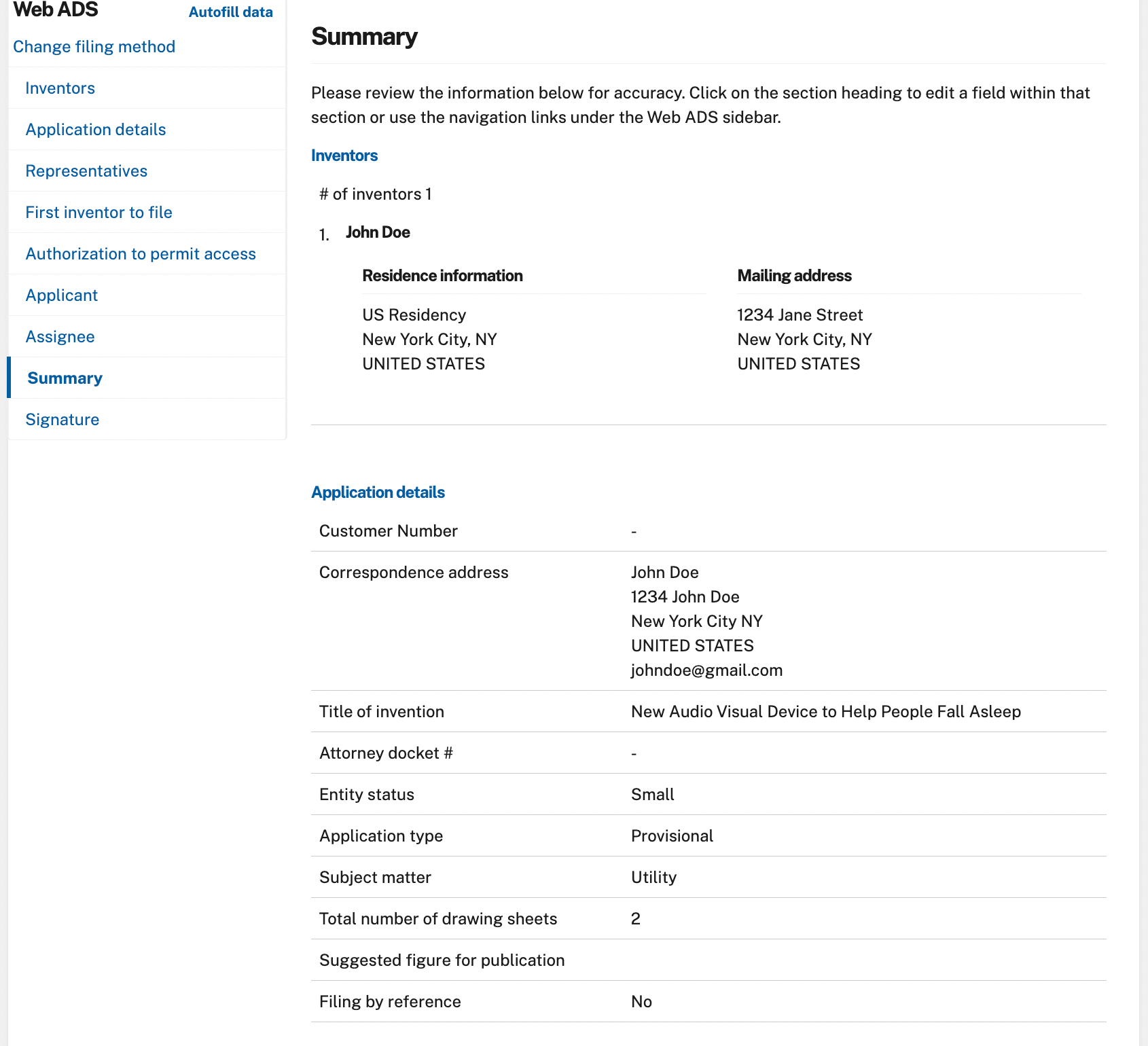 Patent Dropdown Instructions